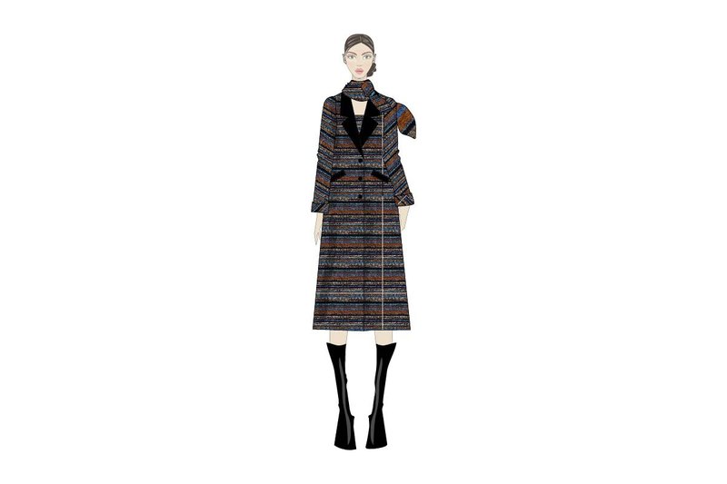 Camel Blazer Jacket Fashion Illustration (by PCYHeartCraft)
