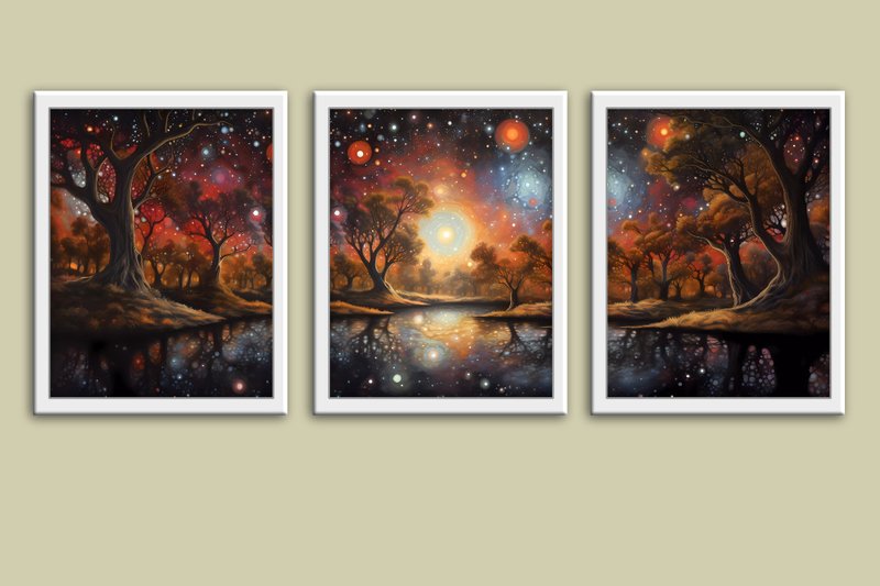 Celestial Night Sky Printable Wall Art (by Red Gypsy Vintage Arts)
