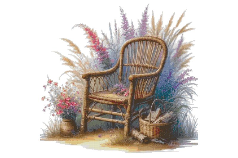 Chair Counted Cross Stitch Patterns (by crossstitchpatterns)