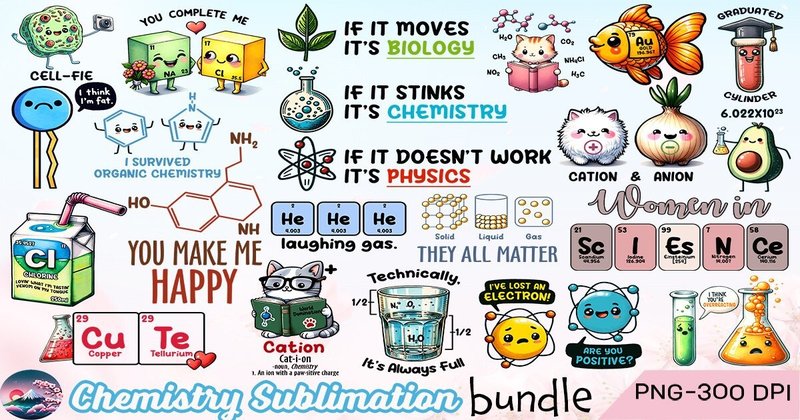Chemistry Sublimation Bundle (by Cherry Blossom)