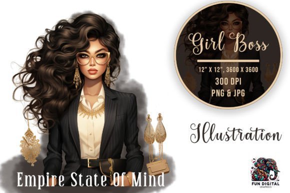 Chic CEO Fashion Illustration Set