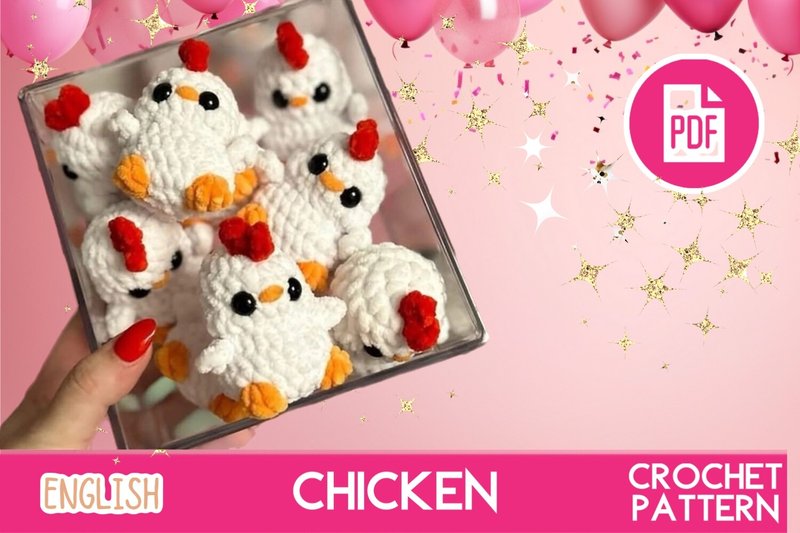 Chicken Crochet / Eater Amigurumi Toy (by \u041e\u043b\u044c\u0433\u0430 \u041b\u0430\u0431\u0443\u0442\u0438\u043d\u0430)