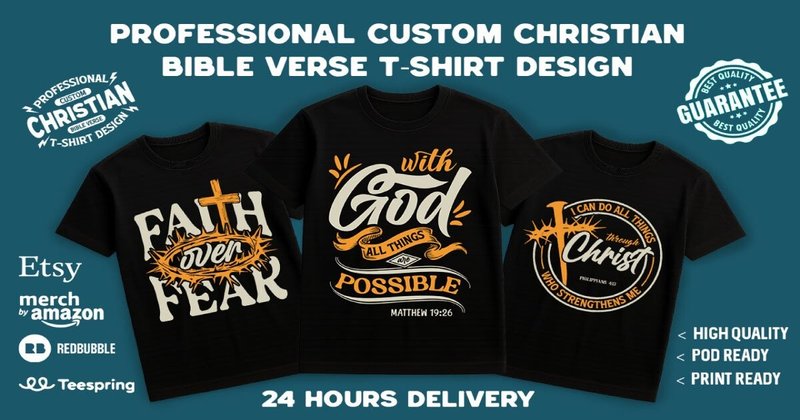 Christian Bible Verse T-Shirt Bundle (by hrraju6868)