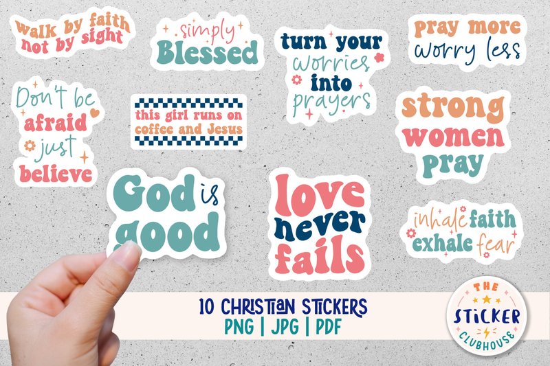 Christian Stickers for Bible Journaling (by thestickerclubhouse)