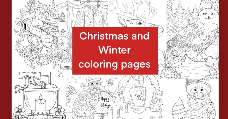Christmas and Winter Coloring Pages Bundle (by TheChristmasLady)