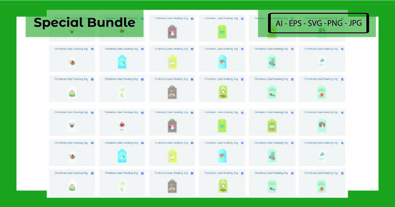 Christmas Label Greeting Cards Bundle (by sadeyanlaris)