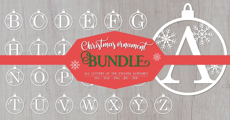 Christmas Ornament Bundle (by MySVGDesigns)