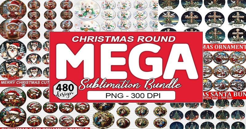 Christmas Round Mega Bundle (by SVG Print design)
