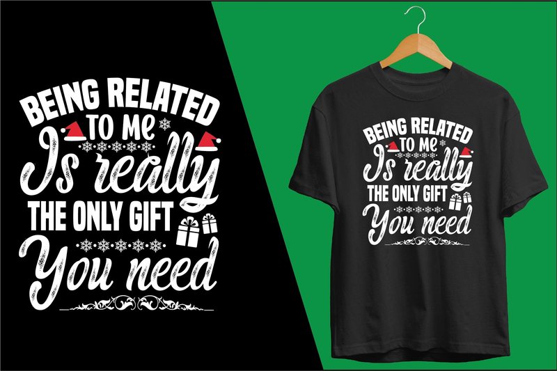 Christmas Typography T-Shirt Svg Design (by Creative T- Shirt Design)
