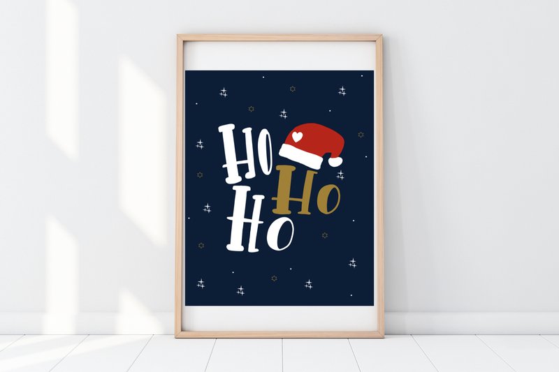 Christmas Wall Art-HoHoHo-Holiday Decor (by Pui Pui)