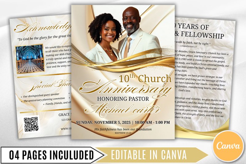 Church Anniversary Celebration Program (by memorial shop)