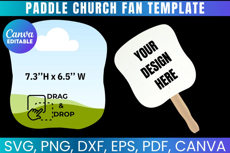 Church Fan Template, Paddle Fan Template (by Gfx Shaown)