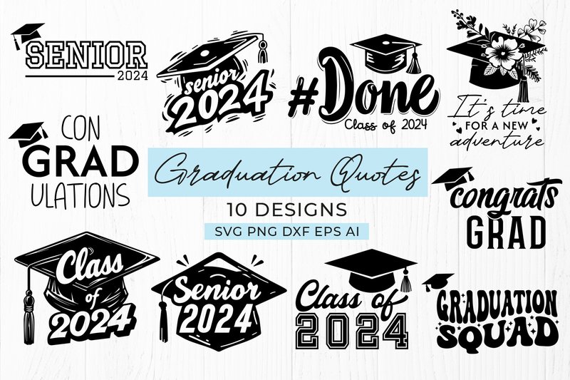 Class of 2024 Graduation SVG Bundle (by juiceboxy)