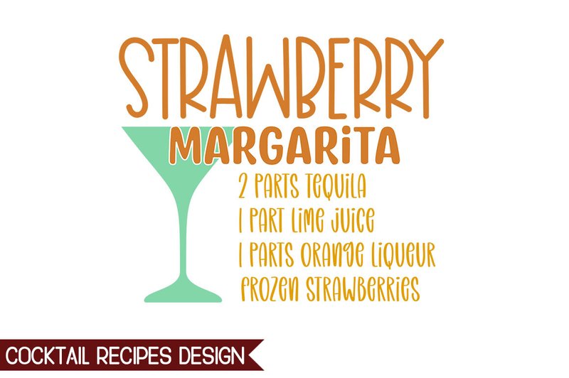 Cocktail Recipe SVG Design (by crative8112)