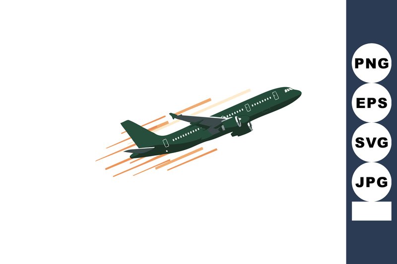 Commercial Airplane Flying with Motion L (by DesignVectx)