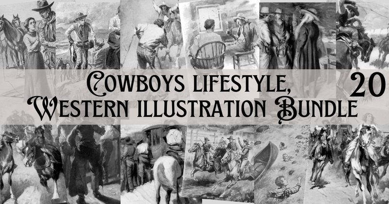 Cowboys Lifestyle, Western Illustrations (by Jada Boutique Design)
