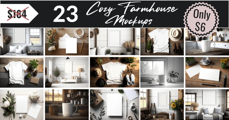 Cozy Farmhouse Mockups Bundle (by Esch Creative)