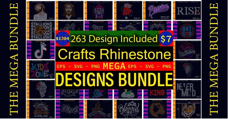 Crafts Rhinestone Designs Mega Bundle (by creative rhinestone)