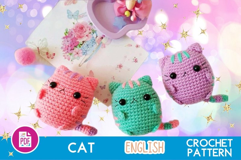 Crochet Cats / Toy Pattern PDF Amigurumi (by \u041e\u043b\u044c\u0433\u0430 \u041b\u0430\u0431\u0443\u0442\u0438\u043d\u0430)