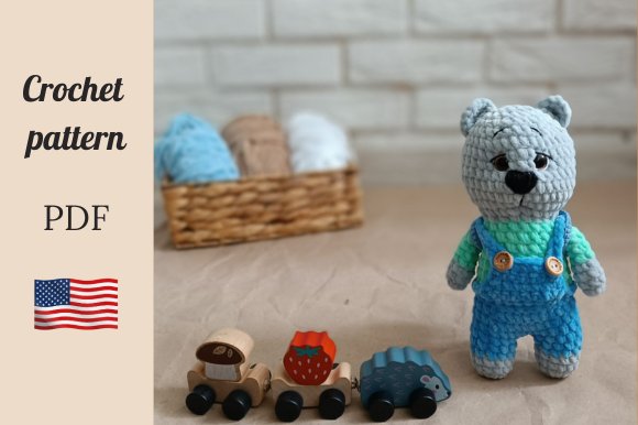 Crochet Pattern Bear (by ToysByMommy)