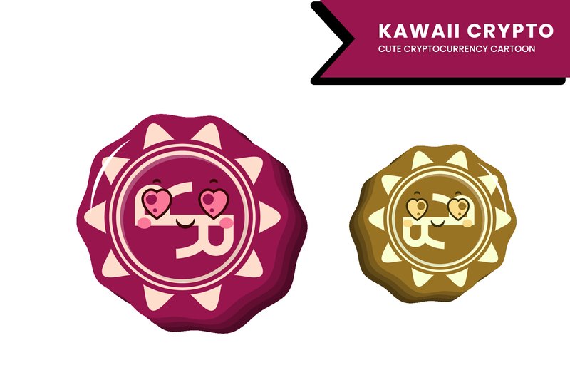 CryptoCurrency Rchain Kawaii Crypto Art (by povridestudio)
