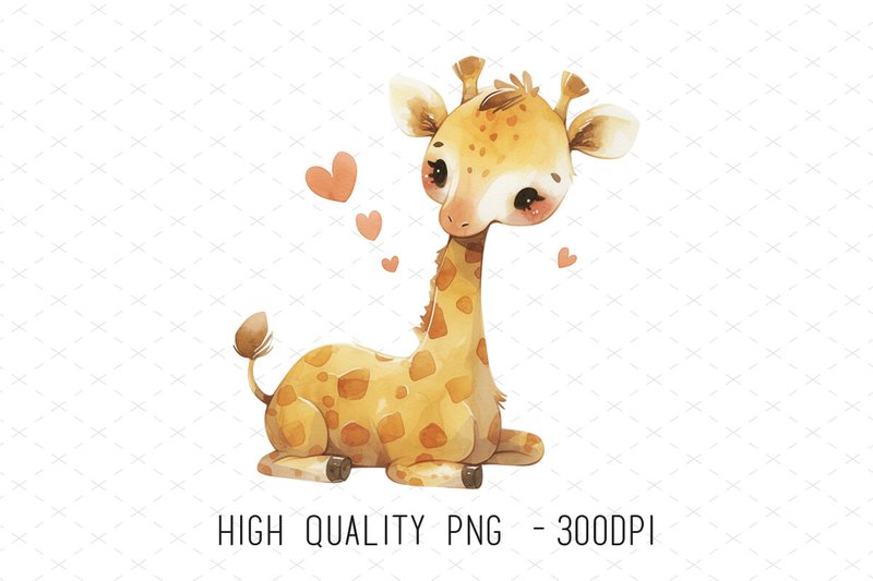 Cute Baby Giraffe Nursery Decor Clipart (by ArtCursor)