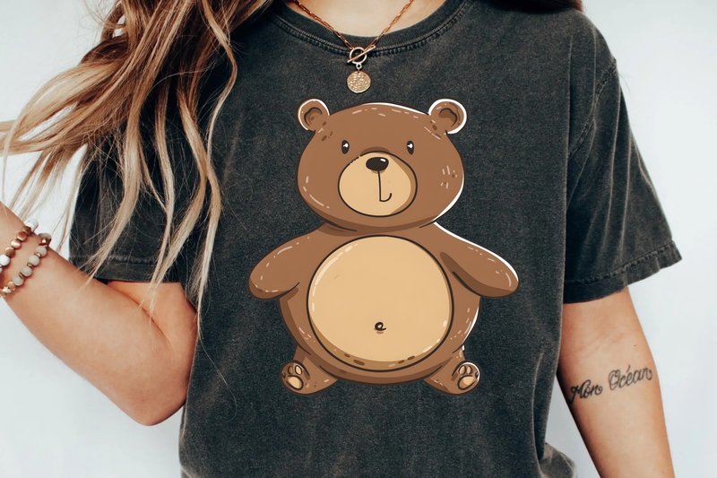Cute Brown Teddy Bear Illustration Cartoon Character Clipart for Nursery Decor Png (by gregoraciiart)