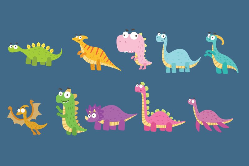 Cute Cartoon Dinosaurs (by libersla)