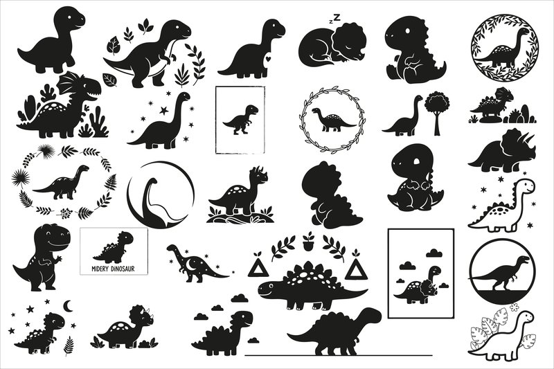 Cute Dinosaur Nursery Decor Design (by Grafica)