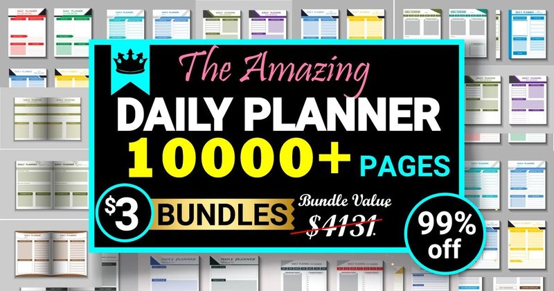 Daily Planner Design Bundle (by Ikhlas Artistry)