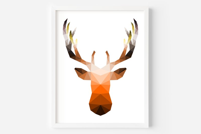 Deer Low Poly Art, Printable Wall Art (by artinrhythm)