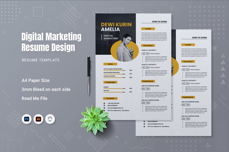 Digital Marketing Resume (by FannanStudio)