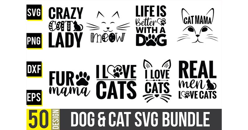 Dog & Cat SVG Bundle (by BlackDogsMedia)