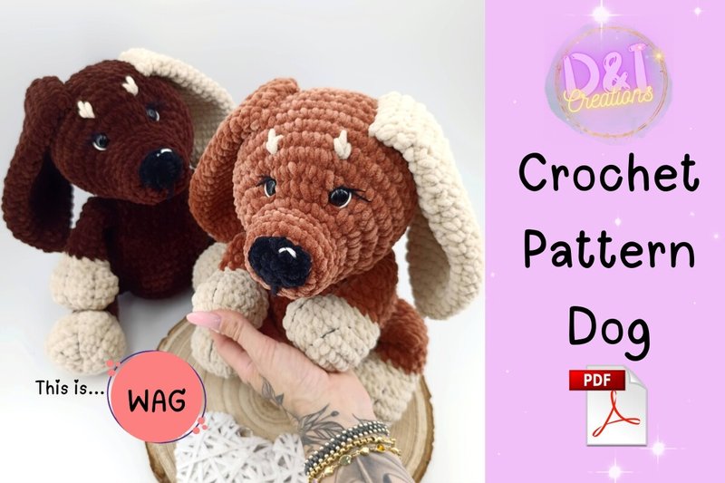 Dog Crochet Pattern Amigurumi Pdf (by diamigurumicreations)