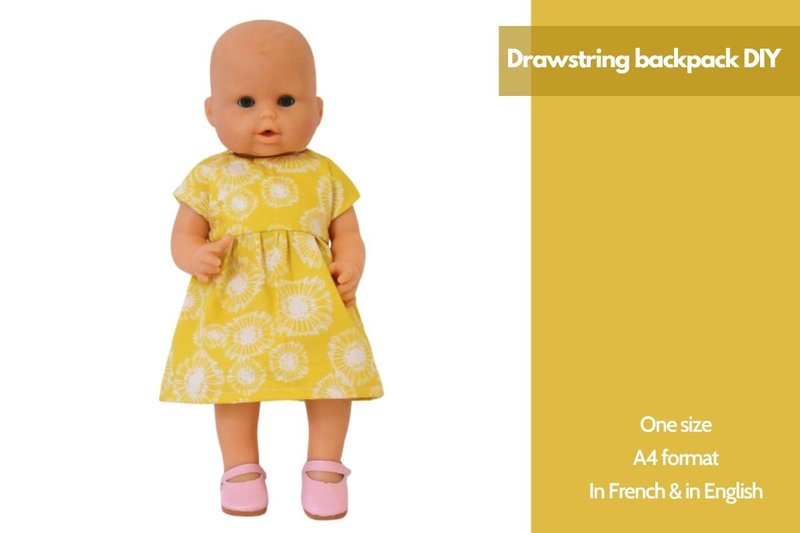 Doll Dress Sewing Pattern - 32 to 35 Cm (by Petit Citron)