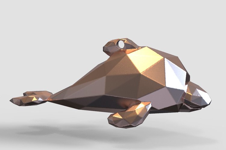 Dolphin Pendant 3D Printing Model (by KseniyaOmega)