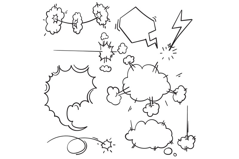 Doodle Fast Motion Clouds (by GwensGraphicstudio)