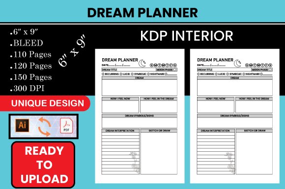 Dream Planner - KDP Low Content Design (by Hasna Unique Design)