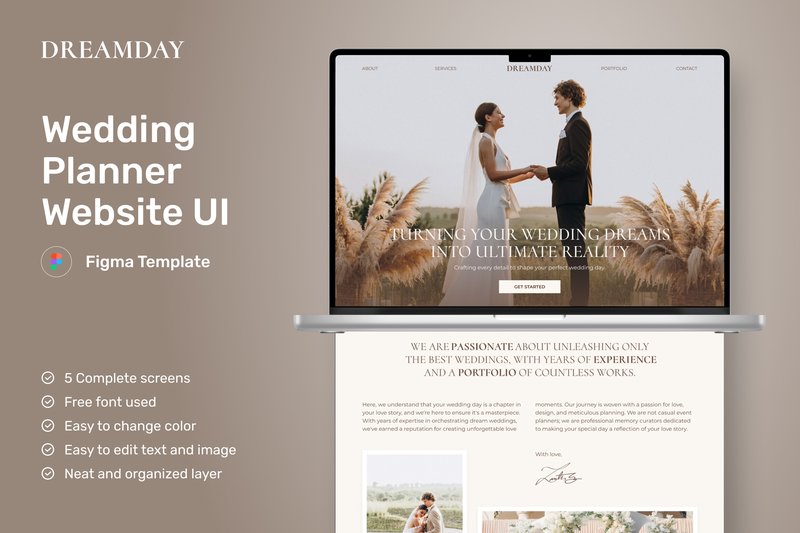 DreamDay - Wedding Planner Website (by peterdraw)