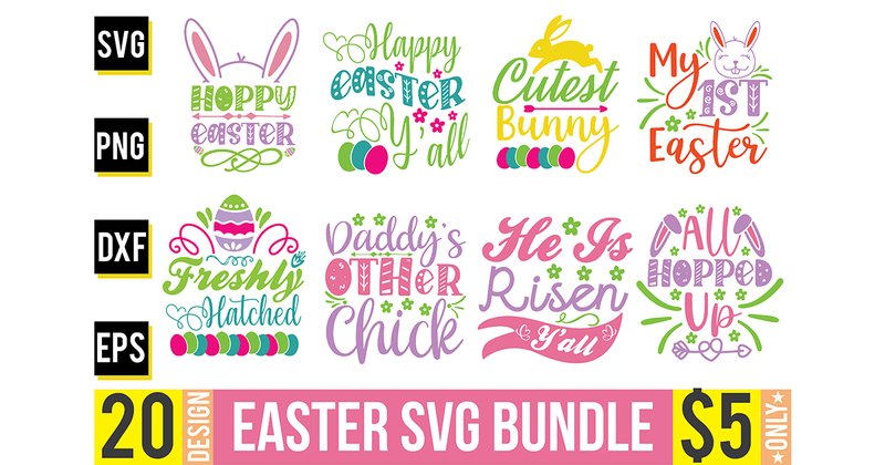Easter SVG Bundle (by BlackDogsMedia)