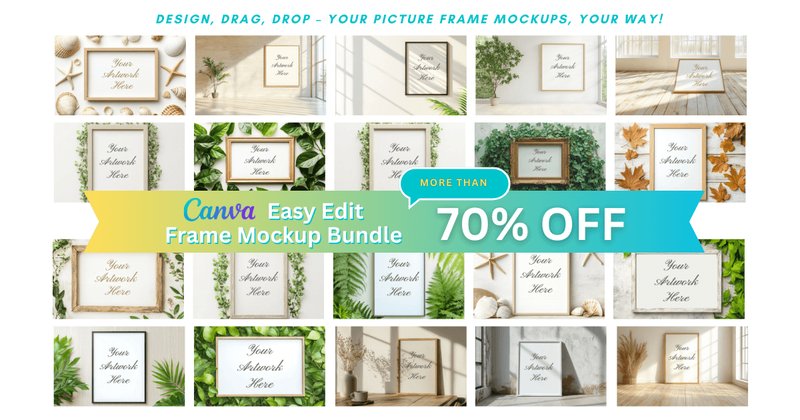 Easy Edit Canva Frame Mockup Bundle 01 (by stylity)