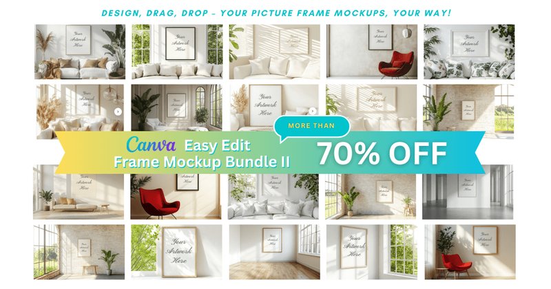 Easy Edit Canva Frame Mockup Bundle 02 (by stylity)