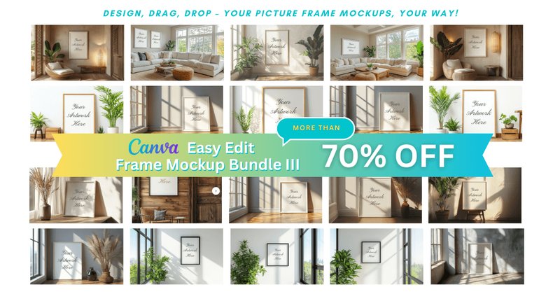 Easy Edit Canva Frame Mockup Bundle 03 (by stylity)