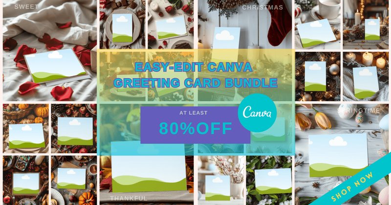 Easy Edit Canva Greeting Card Bundle (by stylity)