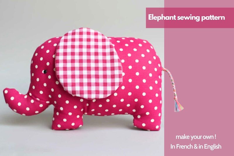 Easy Elephant Sewing Pattern DIY (by Petit Citron)