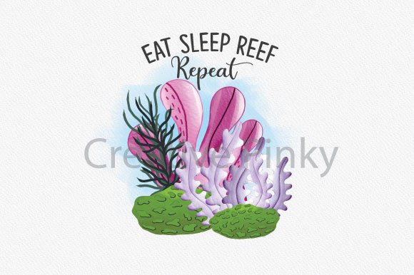 Eat Sleep Reef Repeat Sublimation Png (by Creative Pinky)