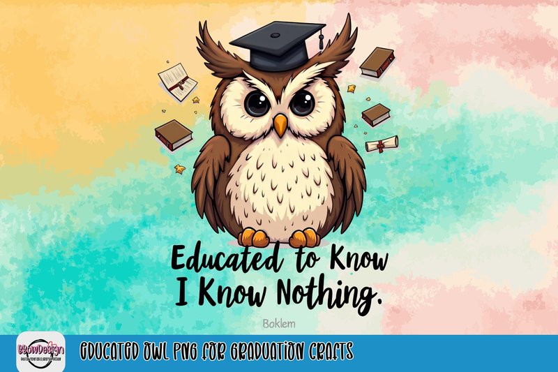 Educated Owl PNG for Graduation Crafts (by BbowDesign)
