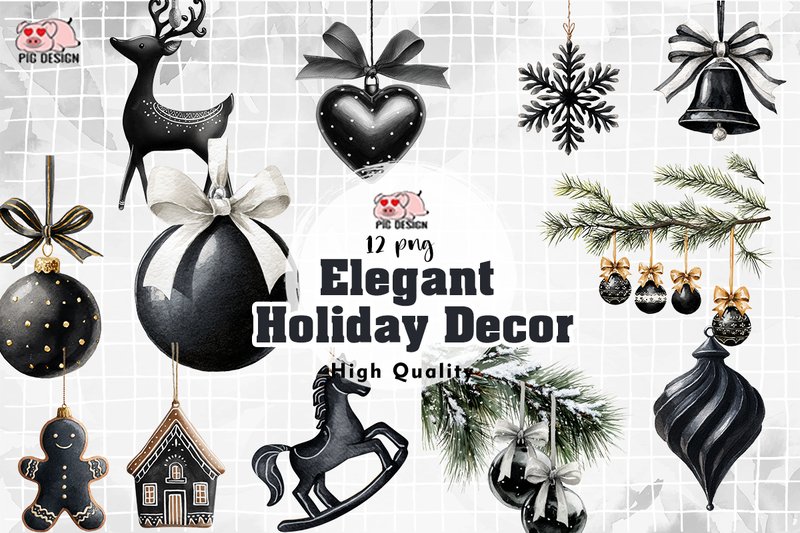Elegant Holiday Decor PNG (by PIG.design)