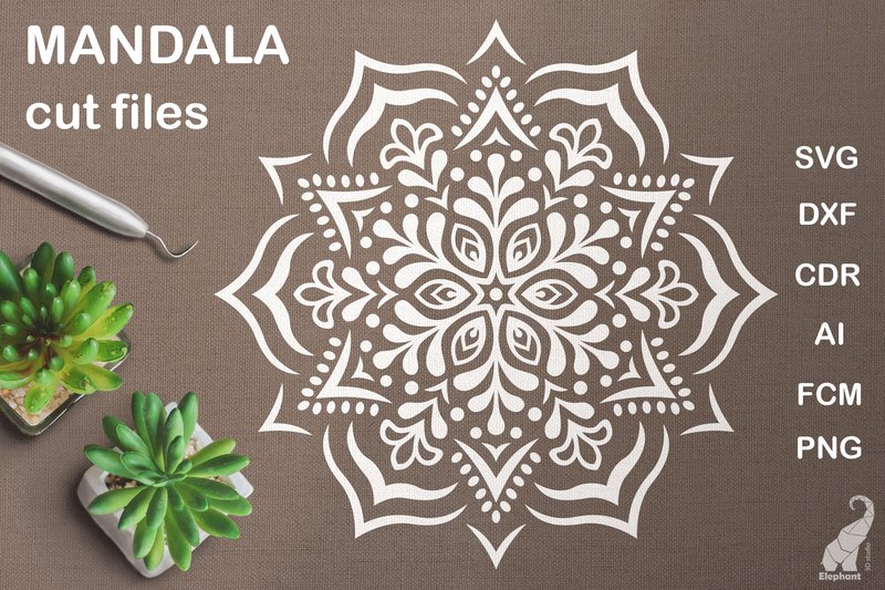 Elegant Mandala SVG Cut Files (by 3D studio Elephant)
