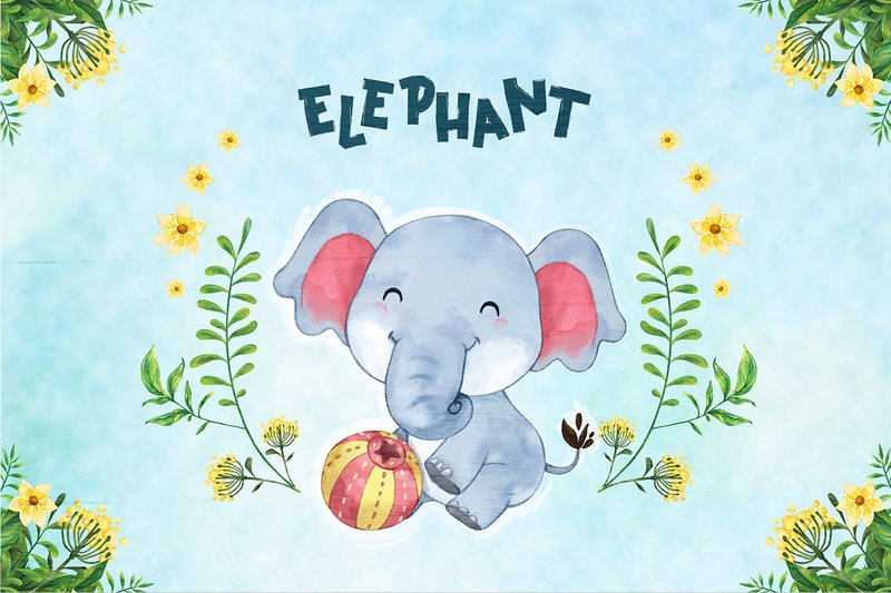 Elephant Nursery Decor (by accaliadigital)